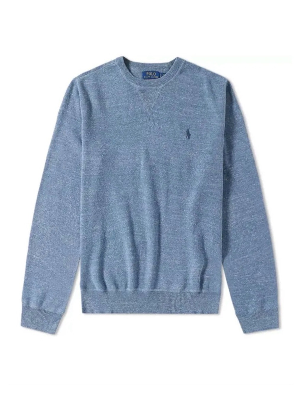 Polo Ralph Lauren Heather Light Blue Crewneck Pullover Cotton L